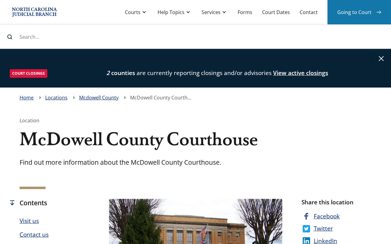 McDowell County courthouse information for arrest case follow-up