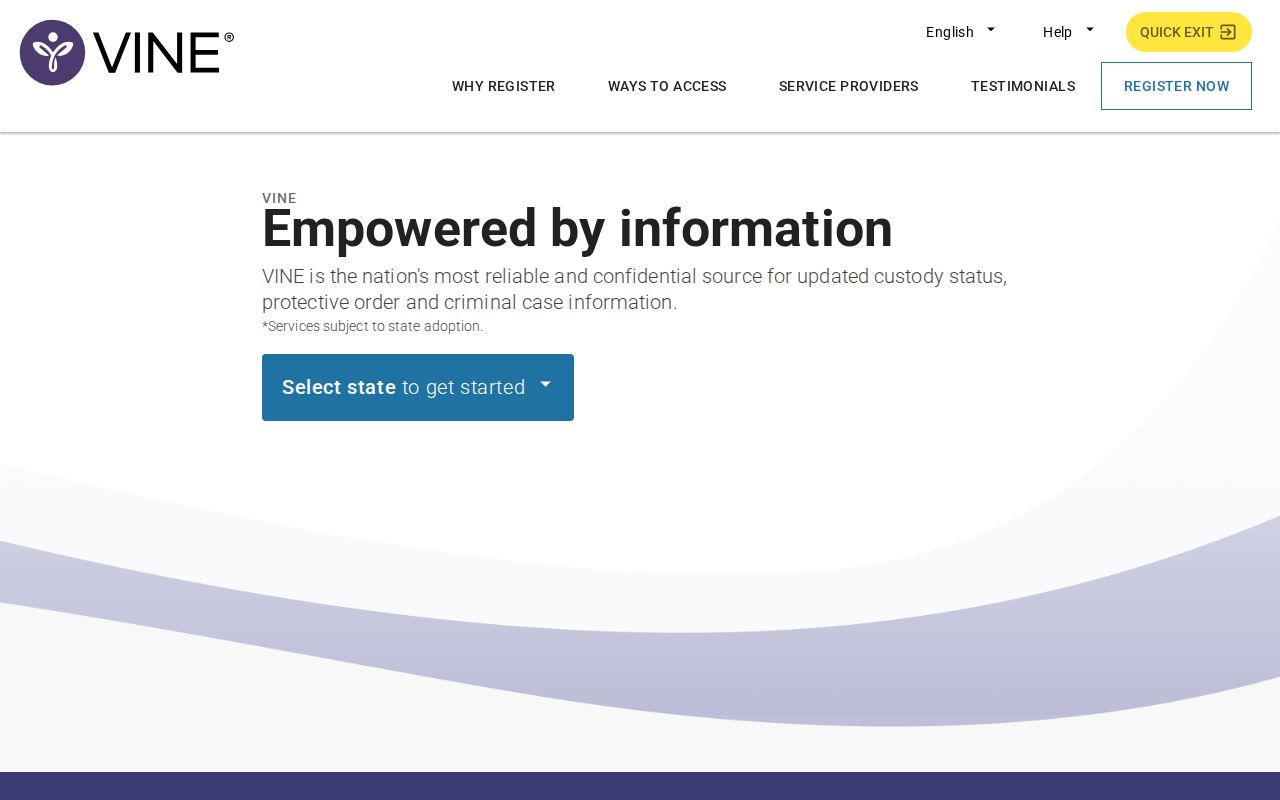 VINELink North Carolina McDowell County custody record search screen